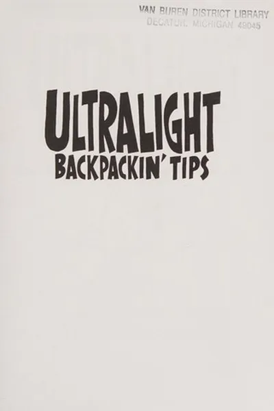 Capa de Ultralight backpackin' tips