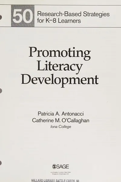 Capa de Promoting literacy development
