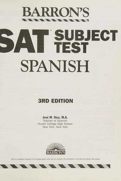 Capa de SAT subject test