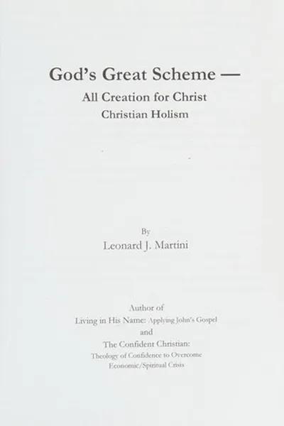 Capa de God's great scheme