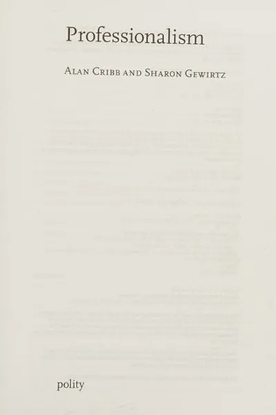 Cover of Professionalism