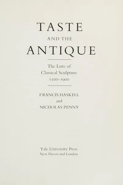 Capa de Taste and the antique
