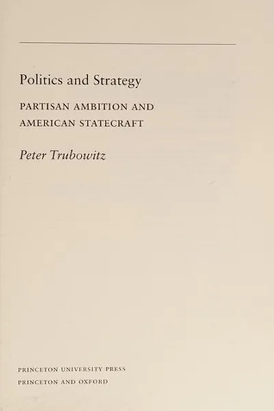 Capa de Politics and strategy