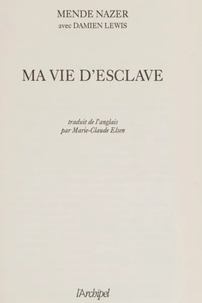 Capa de Ma vie d'esclave