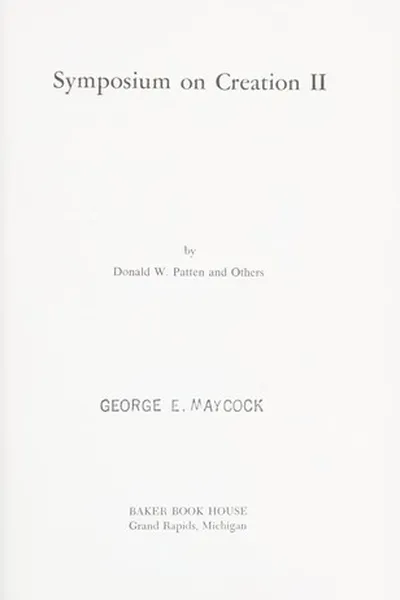 Capa de Symposium on creation II