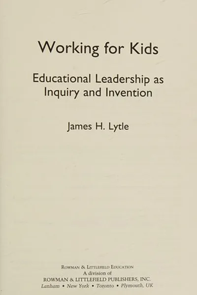 Capa de Working for kids