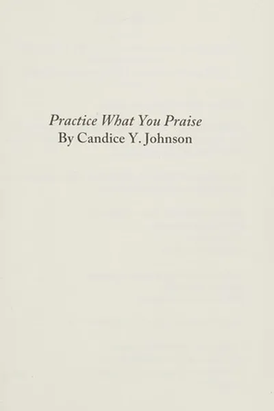 Capa de Practice what you praise