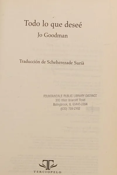 Capa de Todo lo que deseé