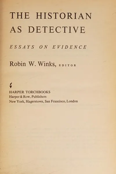 Capa de The historian as detective