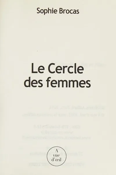 Capa de Le cercle des femmes