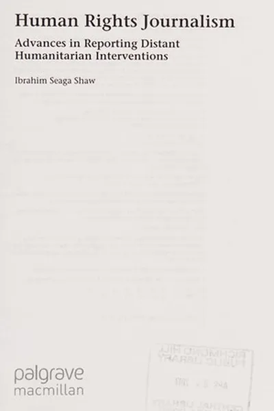 Capa de Human rights journalism