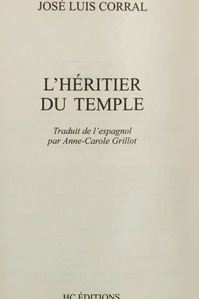 Capa de L'héritier du Temple