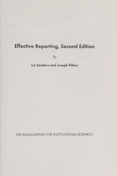 Capa de Effective reporting