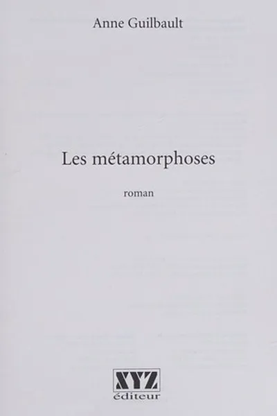 Capa de Les métamorphoses