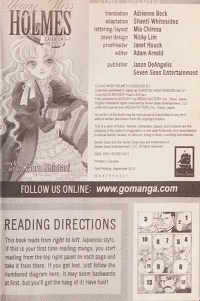 Capa de Young Miss Holmes