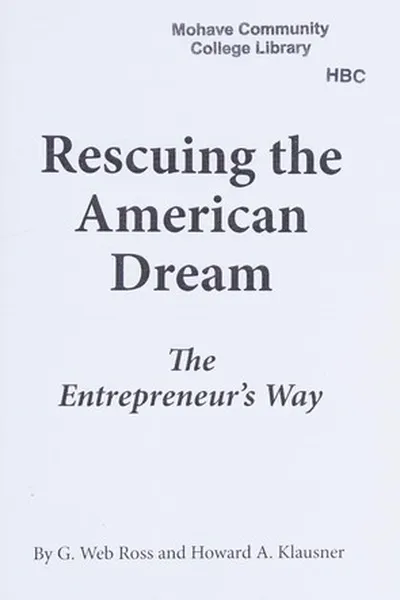 Capa de Rescuing the American dream