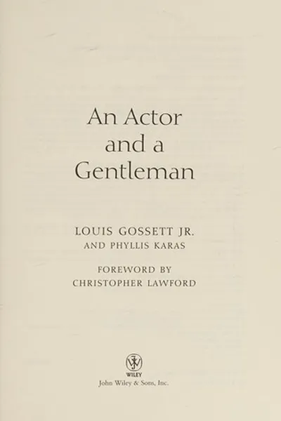 Capa de An actor and a gentleman
