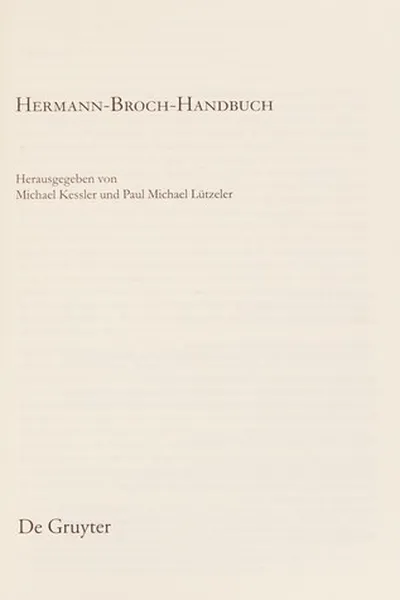 Capa de Hermann-Broch-Handbuch