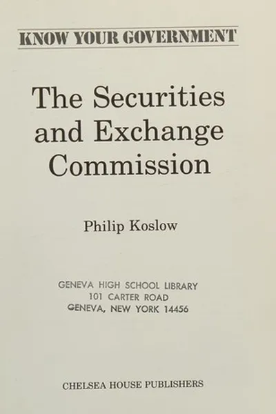 Capa de The Securities and Exchange Commission