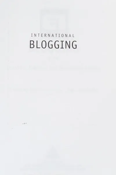 Capa de International blogging