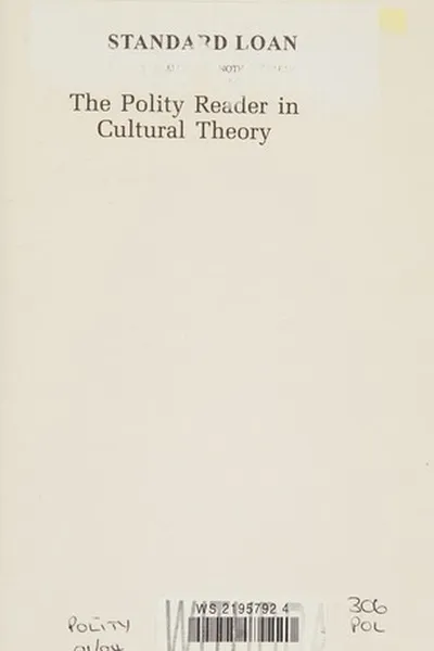 Capa de The Polity reader in cultural theory