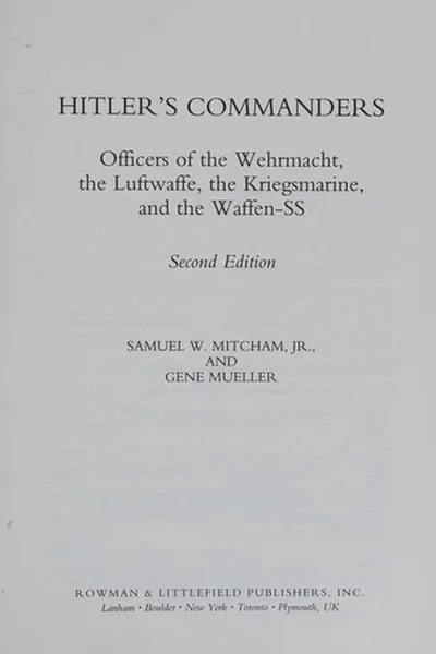 Capa de Hitler's commanders