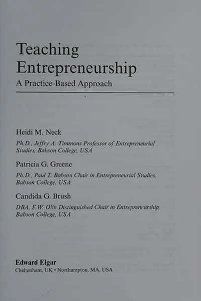 Capa de Teaching entrepreneurship