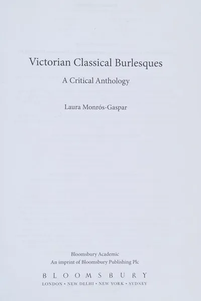 Capa de Victorian classical burlesques
