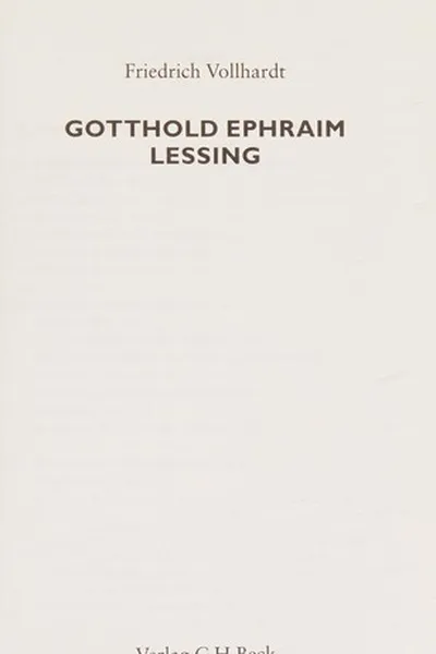 Cover of Gotthold Ephraim Lessing