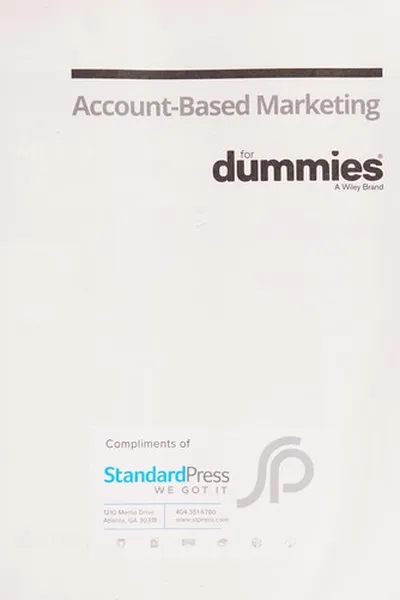 Capa de Account based marketing for dummies