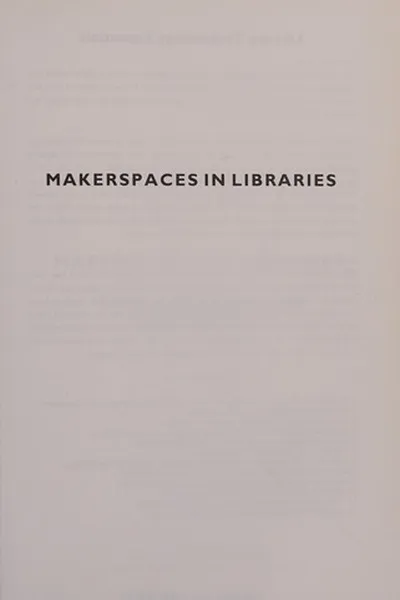 Capa de Makerspaces in libraries