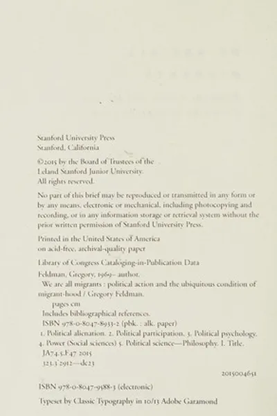 Capa de We Are All Migrants