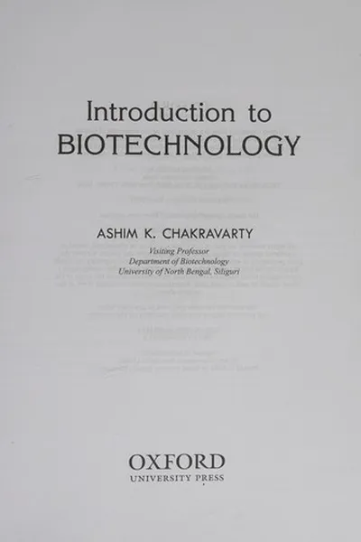 Capa de Introduction to biotechnology