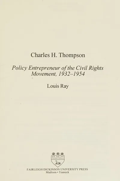 Capa de Charles H. Thompson