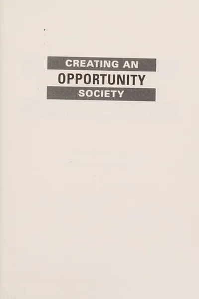Capa de Creating an opportunity society