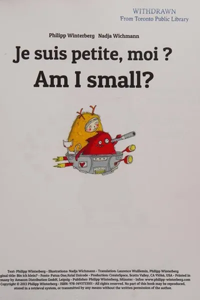 Capa de Je suis petite, moi? =