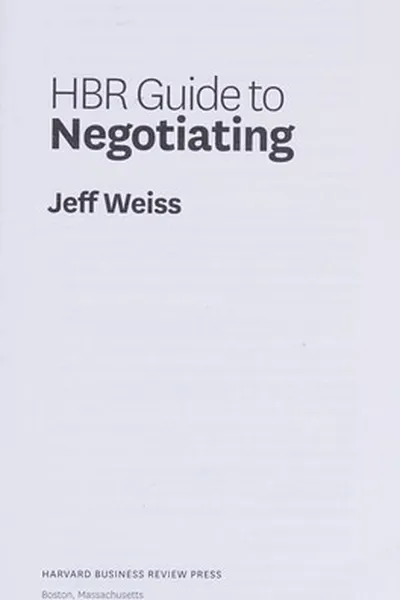 Capa de HBR guide to negotiating