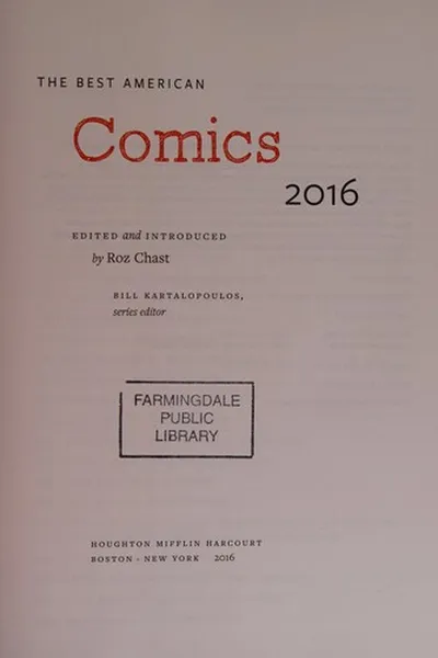 Capa de The best American comics 2016