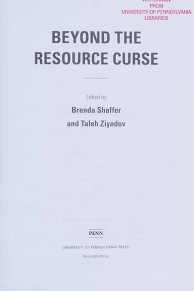 Capa de Beyond the resource curse