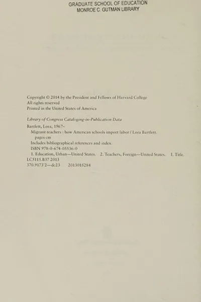 Capa de Migrant teachers