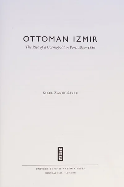 Capa de Ottoman Izmir