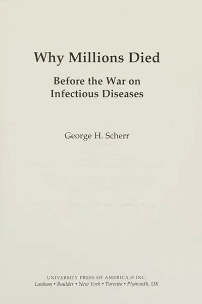 Capa de Why Millions Died