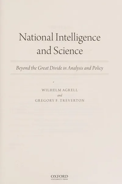 Capa de National intelligence and science