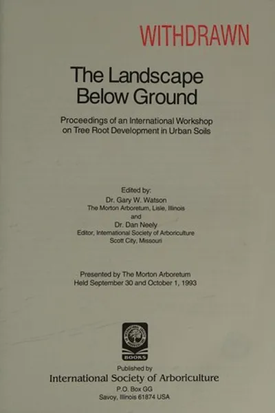 Cover of The landscape below ground