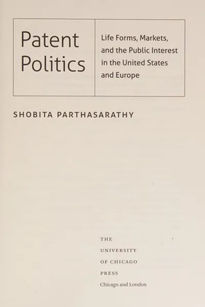 Capa de Patent Politics