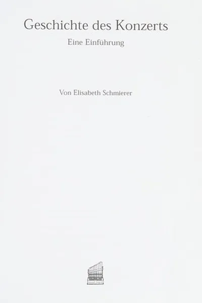 Capa de Geschichte des Konzerts