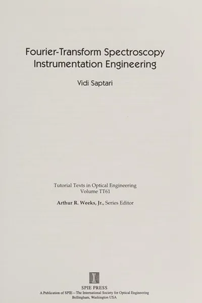Capa de Fourier-transform spectroscopy instrumentation engineering