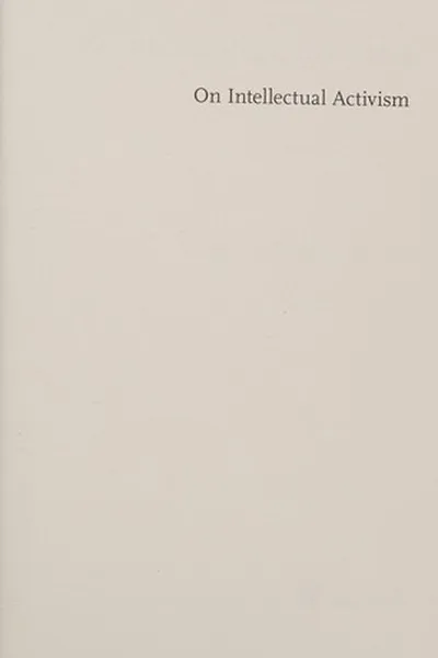 Capa de On intellectual activism