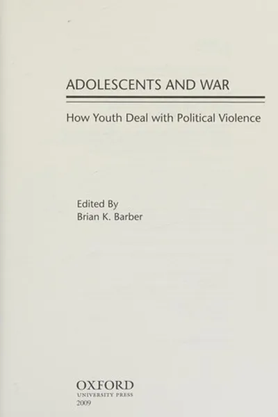 Capa de Adolescents and war