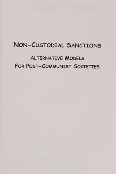 Capa de Non-custodial sanctions